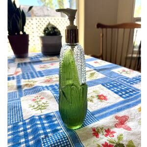 vintage Avon Golden Harvest corn shaped glass bottle lotion soap dispenser